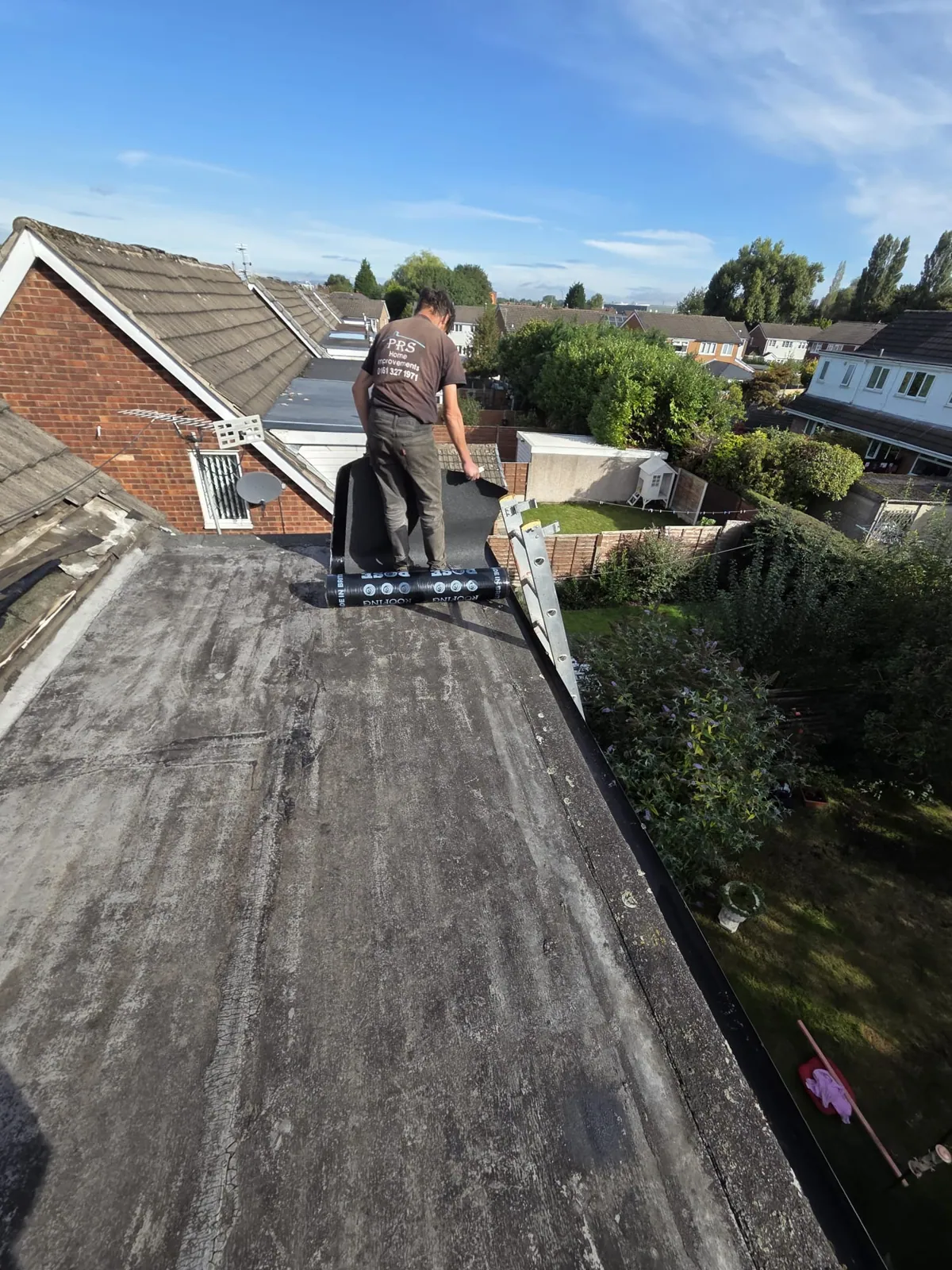 Felt flat roof — Failsworth — first project photograph